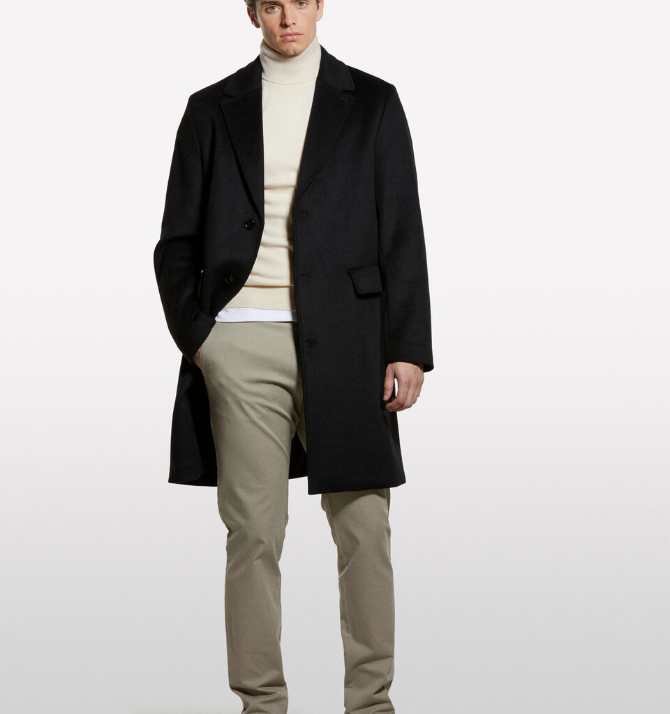 Beige regular fit sweater with high neck - men's high neck sweaters - Vanilla | Sisley image number 1